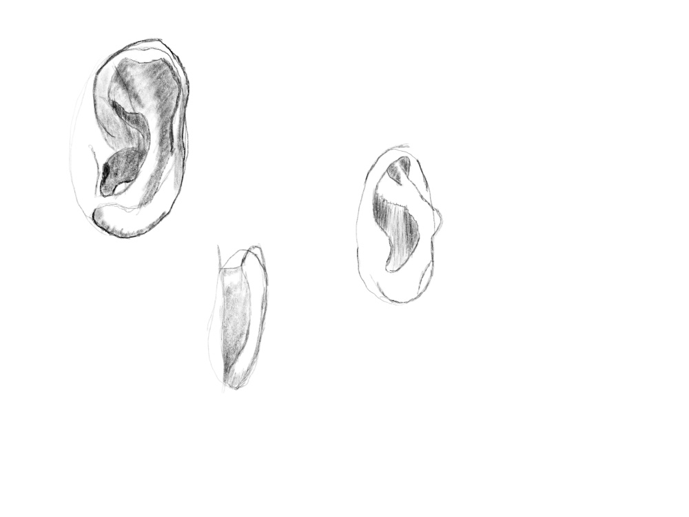 Nauka rysowania ucho