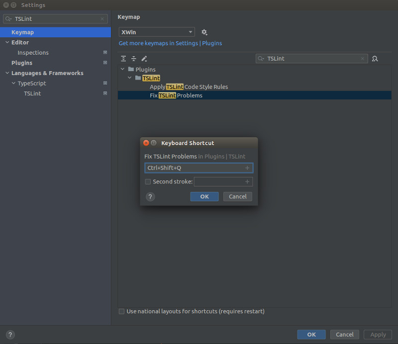 Webstorm: Ustawienie skrótu klawiszowego do naprawy reguł TSLint